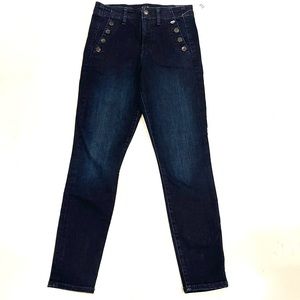NWT GAP : High Rise True Skinny Ankle Jeans : Nautical :  Blue :  4